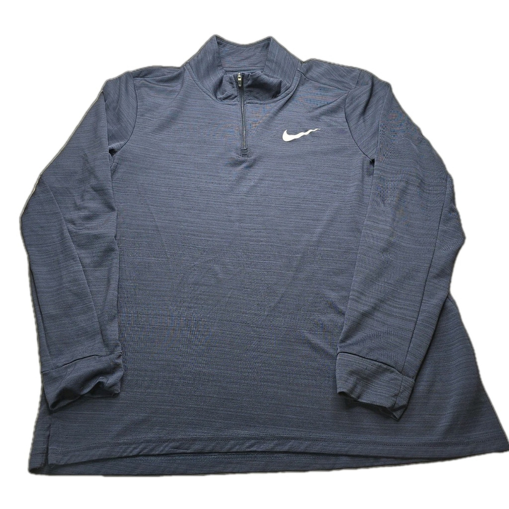 Nike Dri-FIT 1/4 Zip Pullover Men’s Large Navy Athletic Training Top
